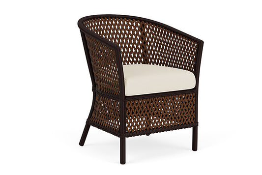 Lloyd Flanders - Grand Traverse Barrel Dining Chair In Caramel Finish With Sailcloth Sailor Fabric - 71313036434 view 1