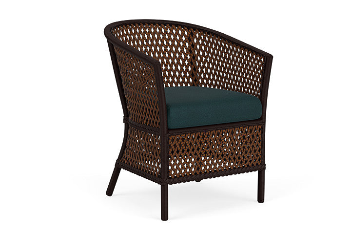 Lloyd Flanders - Grand Traverse Barrel Dining Chair In Caramel Finish With Sandberg Lagoon Fabric - 713130362039 view 1