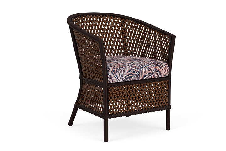 Lloyd Flanders - Grand Traverse Barrel Dining Chair In Caramel Finish With Sensiblity Splendor Fabric - 713130362082 view 1