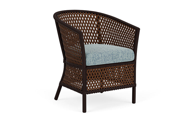 Lloyd Flanders - Grand Traverse Barrel Dining Chair In Caramel Finish With Serene Ocean Fabric - 713130362032 view 1