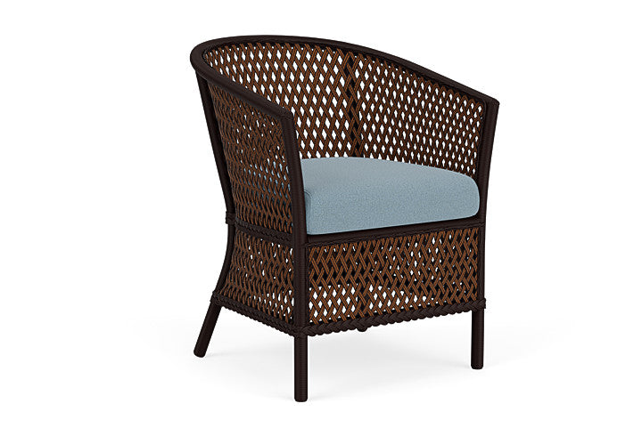 Lloyd Flanders - Grand Traverse Barrel Dining Chair In Caramel Finish With Unearth Mist Fabric - 713130362068 view 1