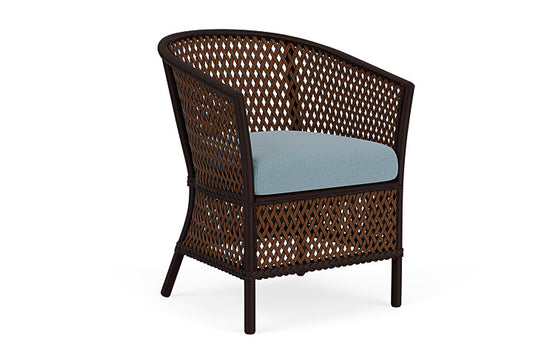 Lloyd Flanders - Grand Traverse Barrel Dining Chair In Caramel Finish With Unearth Mist Fabric - 713130362068 view 1