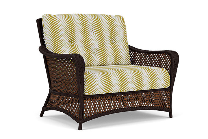 Lloyd Flanders - Grand Traverse Chair & A Half In Caramel Finish With Clock Out Dew Fabric - 713150362083 view 1