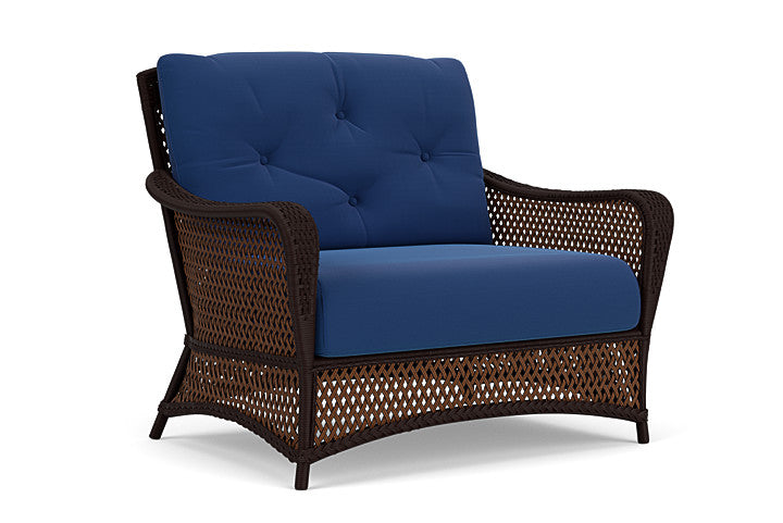 Lloyd Flanders - Grand Traverse Chair & A Half In Caramel Finish With Flagship Lapis Fabric - 713150361813 view 1