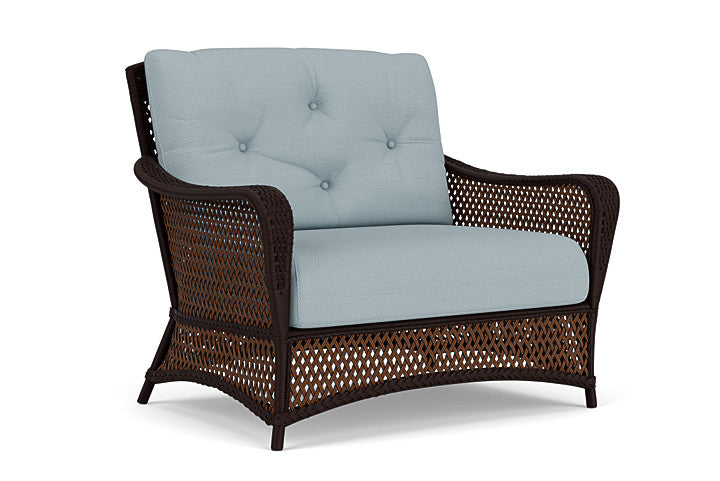 Lloyd Flanders - Grand Traverse Chair & A Half In Caramel Finish With Kadogo Lake Fabric - 713150362041 view 1