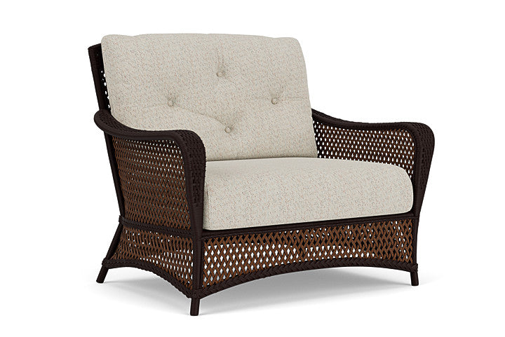 Lloyd Flanders - Grand Traverse Chair & A Half In Caramel Finish With Knotty Mineral Fabric - 713150362046 view 1