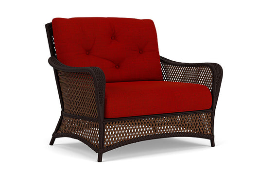 Lloyd Flanders - Grand Traverse Chair & A Half In Caramel Finish With Partyline Lollipop Fabric - 713150362054 view 1