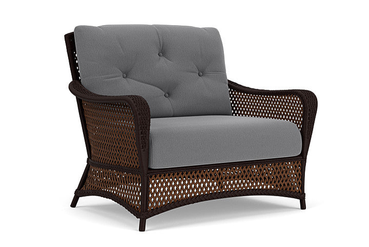 Lloyd Flanders - Grand Traverse Chair & A Half In Caramel Finish With Remy Graphite Fabric - 713150362003 view 1