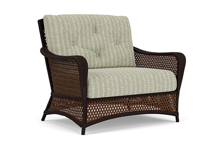 Lloyd Flanders - Grand Traverse Chair & A Half In Caramel Finish With Romulo Laurel Fabric - 713150362049 view 1