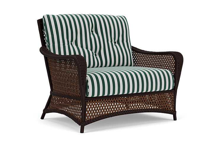 Lloyd Flanders - Grand Traverse Chair & A Half In Caramel Finish With Safari/White Stripe Fabric - 71315036269 view 1