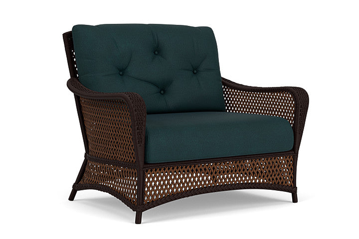 Lloyd Flanders - Grand Traverse Chair & A Half In Caramel Finish With Sandberg Lagoon Fabric - 713150362039 view 1