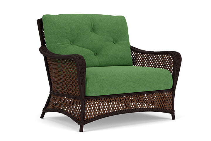 Lloyd Flanders - Grand Traverse Chair & A Half In Caramel Finish With Seadog Botanical Fabric - 713150362066 view 1