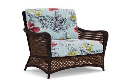Lloyd Flanders - Grand Traverse Chair & A Half In Caramel Finish With Serena Floral Meadow Fabric - 713150362079 view 1