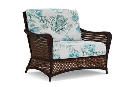 Lloyd Flanders - Grand Traverse Chair & A Half In Caramel Finish With Serena Floral Mist Fabric - 713150362078 view 1
