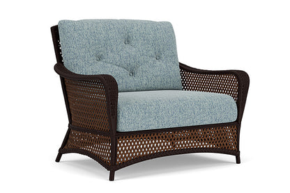 Lloyd Flanders - Grand Traverse Chair & A Half In Caramel Finish With Serene Ocean Fabric - 713150362032 view 1