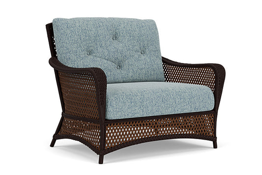 Lloyd Flanders - Grand Traverse Chair & A Half In Caramel Finish With Serene Ocean Fabric - 713150362032 view 1