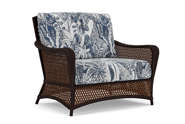 Lloyd Flanders - Grand Traverse Chair & A Half In Caramel Finish With Wayfarer Mist Fabric - 713150362074 view 1