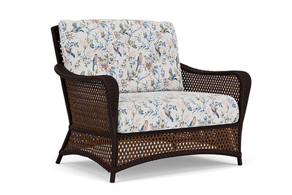 Lloyd Flanders - Grand Traverse Chair & A Half In Caramel Finish With Whimsical Bird Song Fabric - 713150362080 view 1