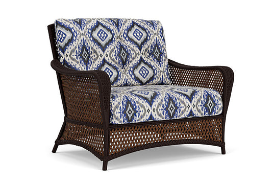 Lloyd Flanders - Grand Traverse Chair & A Half In Caramel Finish With Yoko Mediterranean Fabric - 71315036705 view 1