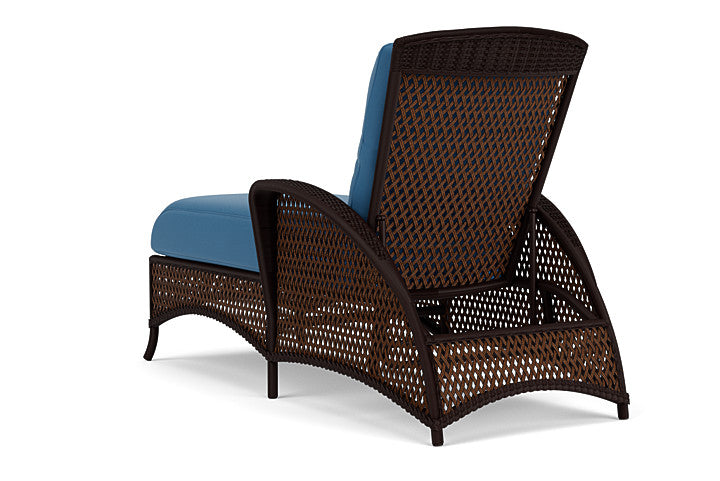 Lloyd Flanders - Grand Traverse Chaise In Caramel Finish With Bamboo Bay Sky Fabric - 713250362007 view 2