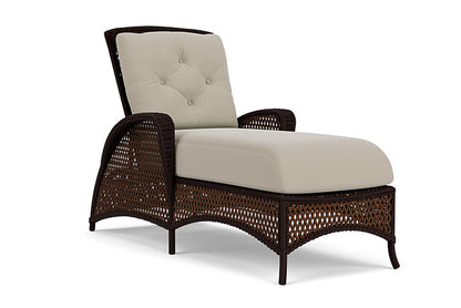 Lloyd Flanders - Grand Traverse Chaise In Caramel Finish With Callen Driftwood Fabric - 713250362023 view 1