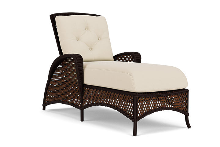 Lloyd Flanders - Grand Traverse Chaise In Caramel Finish With Callen Pearl Fabric - 713250362021 view 1