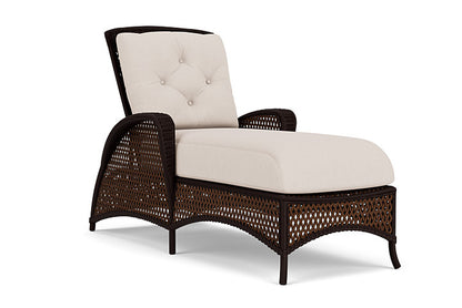 Lloyd Flanders - Grand Traverse Chaise In Caramel Finish With Canvas Birds Eye Fabric - 71325036937 view 1