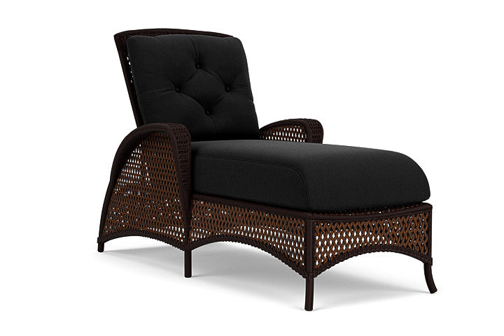 Lloyd Flanders - Grand Traverse Chaise In Caramel Finish With Canvas Black Fabric - 71325036157 view 1