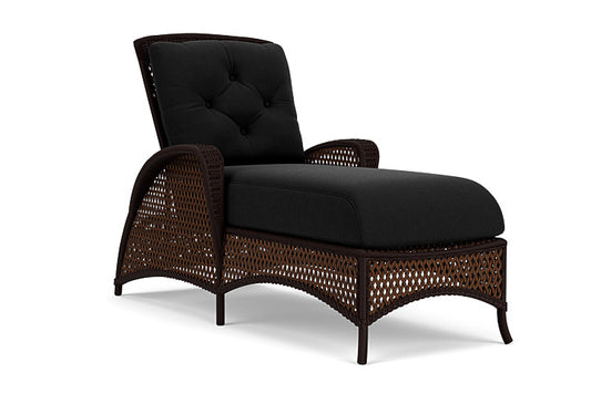 Lloyd Flanders - Grand Traverse Chaise In Caramel Finish With Canvas Black Fabric - 71325036157 view 1