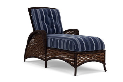 Lloyd Flanders - Grand Traverse Chaise In Caramel Finish With Consider Indigo Fabric - 713250361969 view 1