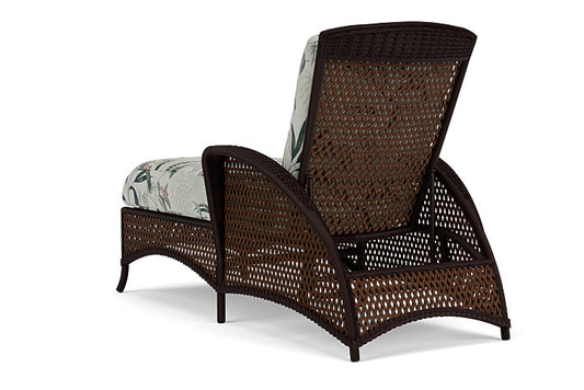 Lloyd Flanders - Grand Traverse Chaise In Caramel Finish With Delicate Botanical Sage Fabric - 713250362075 view 2