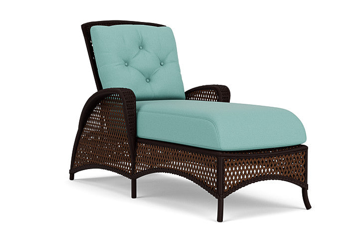Lloyd Flanders - Grand Traverse Chaise In Caramel Finish With Fife Aruba Fabric - 71325036748 view 1