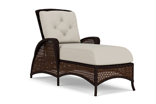 Lloyd Flanders - Grand Traverse Chaise In Caramel Finish With Fife Fog Fabric - 71325036181 view 1