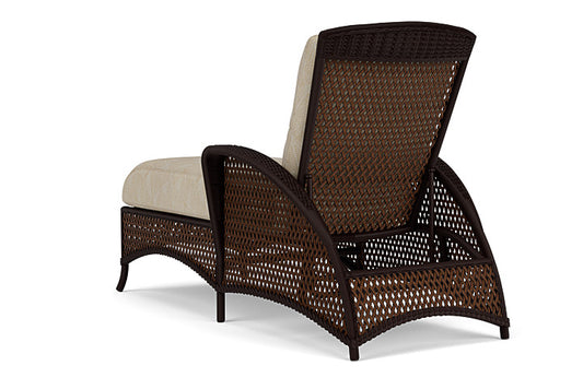 Lloyd Flanders - Grand Traverse Chaise In Caramel Finish With Laurel Ecru Fabric - 713250362057 view 2