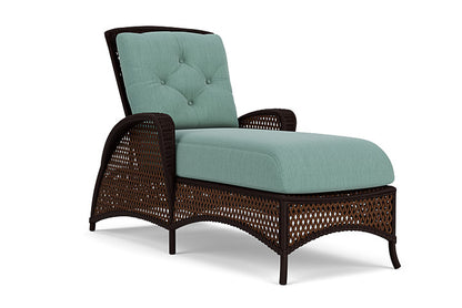 Lloyd Flanders - Grand Traverse Chaise In Caramel Finish With Loveboat Mint Fabric - 713250362010 view 1