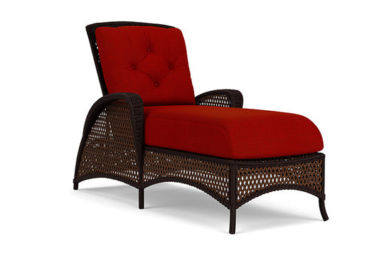 Lloyd Flanders - Grand Traverse Chaise In Caramel Finish With Partyline Lollipop Fabric - 713250362054 view 1