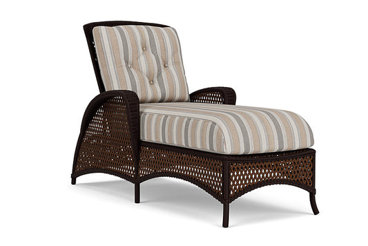 Lloyd Flanders - Grand Traverse Chaise In Caramel Finish With Purveyor Pewter Fabric - 71325036146 view 1