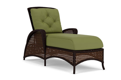 Lloyd Flanders - Grand Traverse Chaise In Caramel Finish With Reflections Grass Fabric - 713250362051 view 1