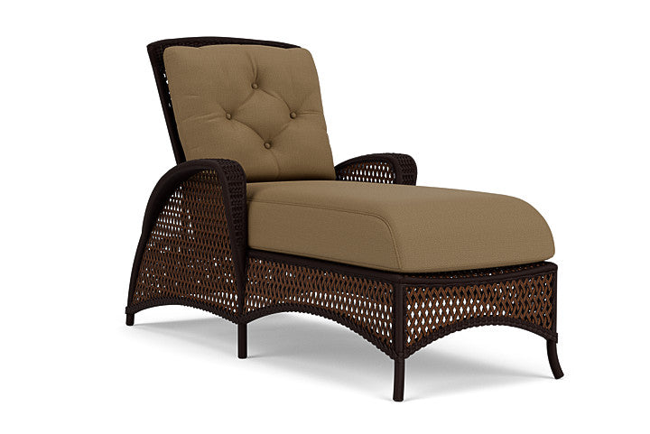 Lloyd Flanders - Grand Traverse Chaise In Caramel Finish With Reflections Straw Fabric - 713250362053 view 1
