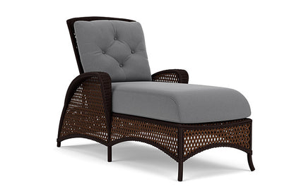 Lloyd Flanders - Grand Traverse Chaise In Caramel Finish With Remy Graphite Fabric - 713250362003 view 1