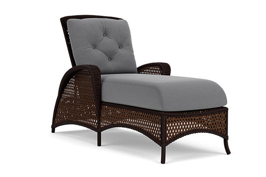 Lloyd Flanders - Grand Traverse Chaise In Caramel Finish With Remy Graphite Fabric - 713250362003 view 1