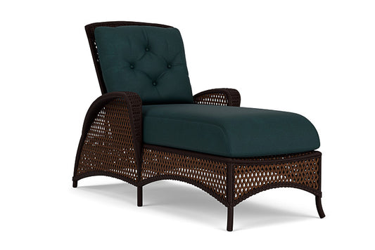 Lloyd Flanders - Grand Traverse Chaise In Caramel Finish With Sandberg Lagoon Fabric - 713250362039 view 1