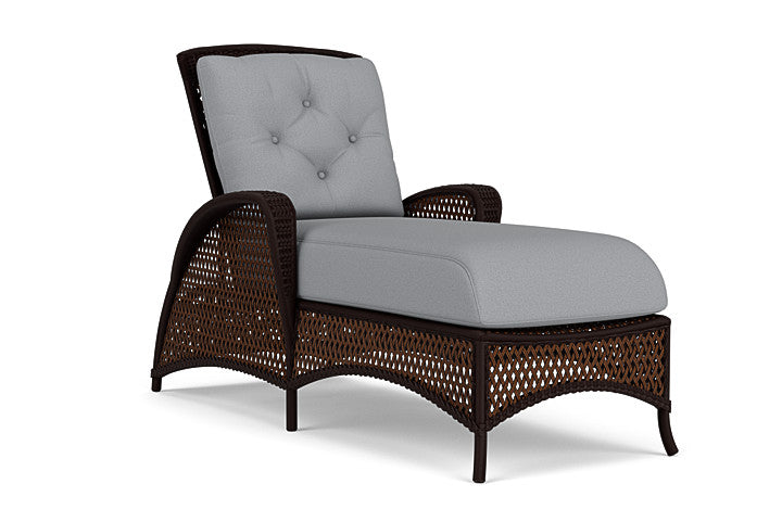 Lloyd Flanders - Grand Traverse Chaise In Caramel Finish With Sandberg Pewter Fabric - 713250362029 view 1