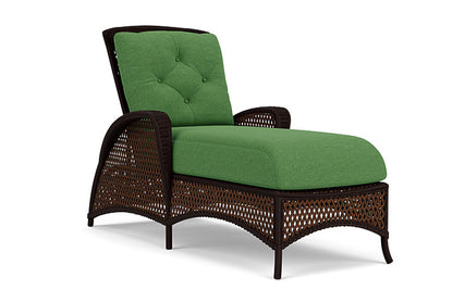 Lloyd Flanders - Grand Traverse Chaise In Caramel Finish With Seadog Botanical Fabric - 713250362066 view 1