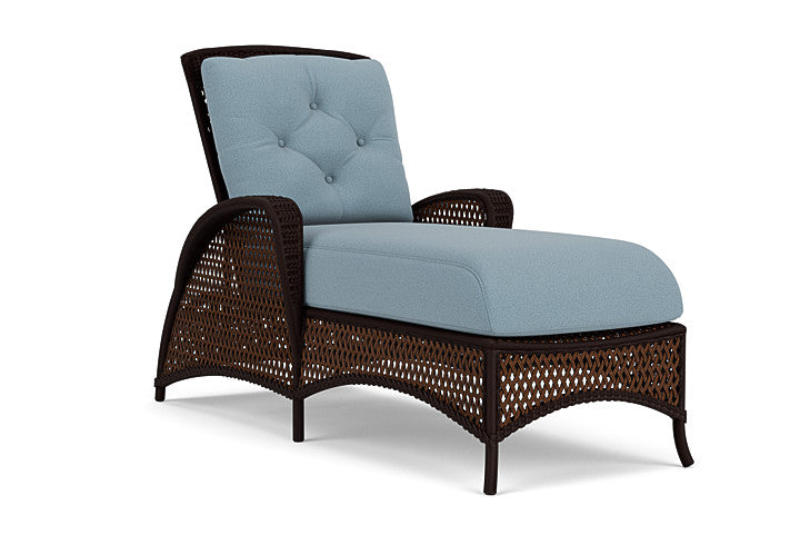Lloyd Flanders - Grand Traverse Chaise In Caramel Finish With Unearth Mist Fabric - 713250362068 view 1