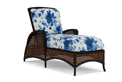 Lloyd Flanders - Grand Traverse Chaise In Caramel Finish With Watercolor Blossom Capri Fabric - 71325036672 view 1