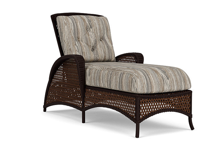 Lloyd Flanders - Grand Traverse Chaise In Caramel Finish With Woodgrain Ash Fabric - 71325036723 view 1