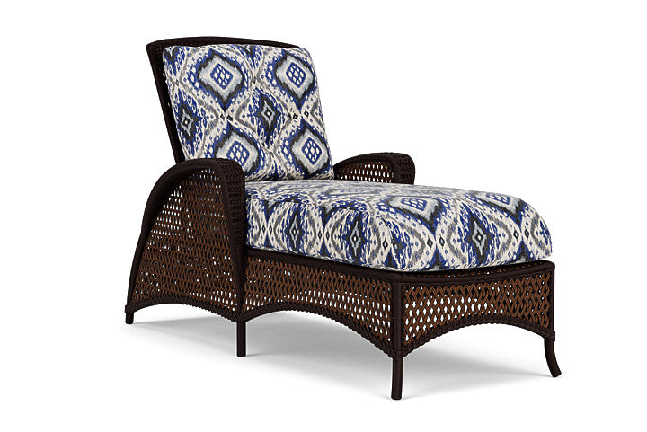 Lloyd Flanders - Grand Traverse Chaise In Caramel Finish With Yoko Mediterranean Fabric - 71325036705 view 1
