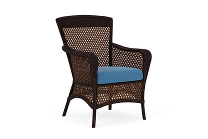 Lloyd Flanders - Grand Traverse Dining Armchair In Caramel Finish With Bamboo Bay Sky Fabric - 713010362007 view 1