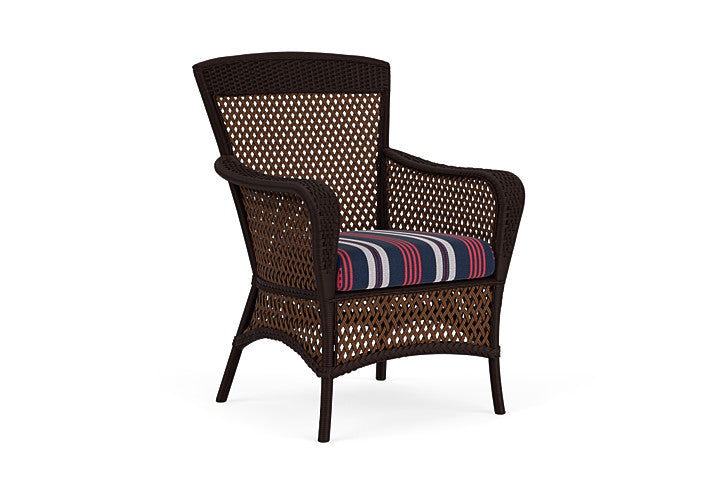 Lloyd Flanders - Grand Traverse Dining Armchair In Caramel Finish With Berkely Hall Navy Fabric - 713010362063 view 1